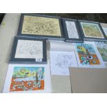 A collection of Edward Morgan 'Roundism' watercolours and drawings and prints, some unframed
