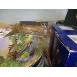 Three boxes of assorted china and glass (36285)