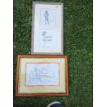 E H Hargrave*, two studies, concert pianist and Simon Rattle (*see artist info on lot 229A)
