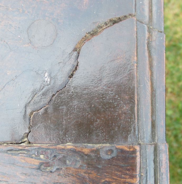 An Antique oak lowboy, fitted one long drawer and two short drawers, raised on cabriole legs and pad - Image 3 of 5