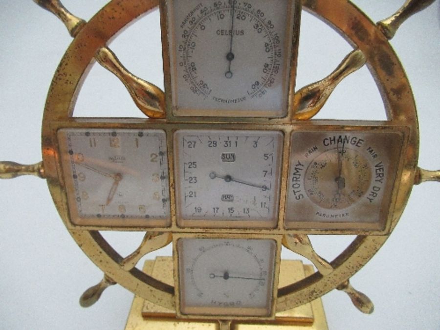 An Angelus pilot wheel, with calendar, barometer, hygrometer and thermometer, height 7ins, - Image 3 of 7