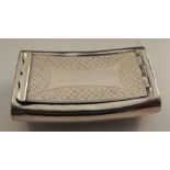 A 19th century Continental silver snuff box, of curved rectangular form with engraved decoration and