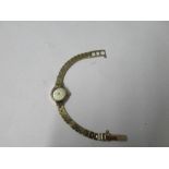 Accurist, a lady's 9 carat gold bracelet watch, 11.9g gross excluding the movement