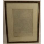 Follower of Lowry, a pencil sketch, street scene with figures, signed, 15.5ins x 10ins