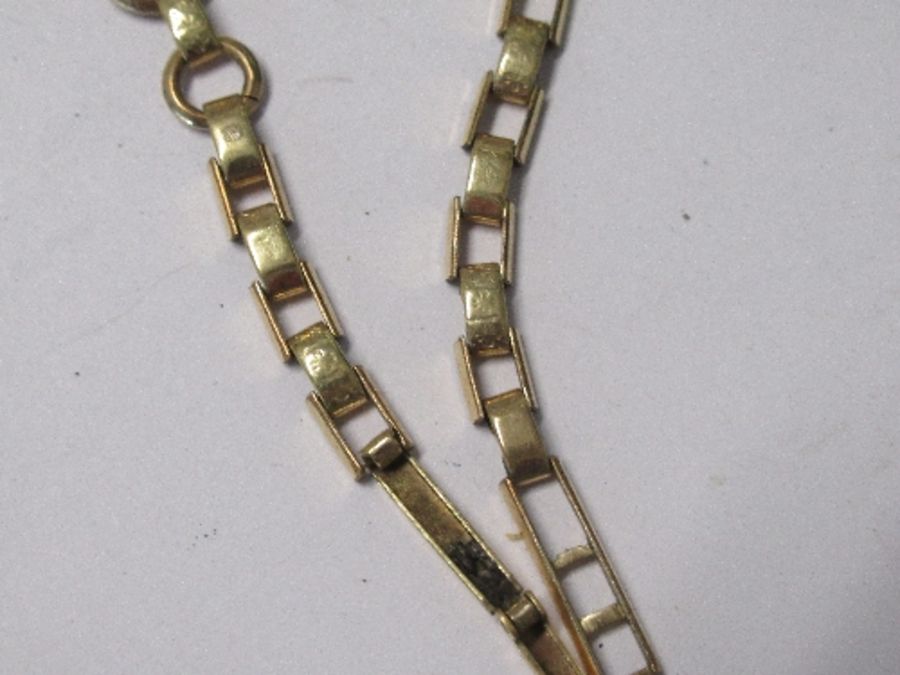 A lady's 9 carat gold mechanical wrist watch, on a metal bracelet, together with another similar - Image 4 of 7