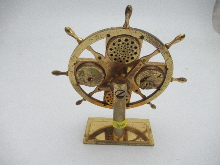An Angelus pilot wheel, with calendar, barometer, hygrometer and thermometer, height 7ins, - Image 4 of 7