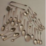 A collection of hallmarked silver spoons, to include Georgian and some decorated with enamel,