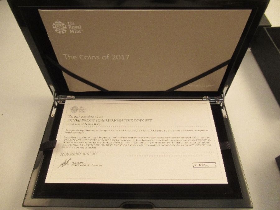 A Royal Mint 2016 UK silver proof Piedfort coin set, together with 2017 and 2018 UK silver proof - Image 5 of 6