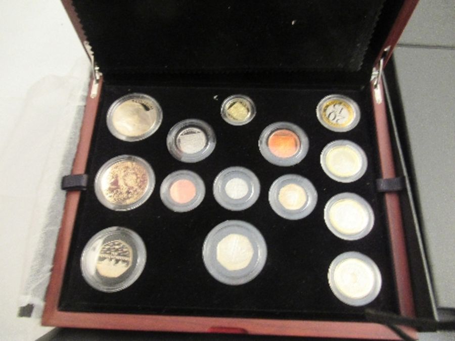 2012, 2013, 2014, 2015 and 2016 Royal Mint boxed premium proof collection coin sets, together with a - Image 2 of 5