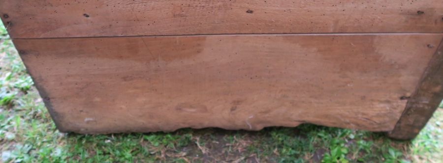 An antique oak Welsh sideboard, with three drawers to the frieze, above cupboard doors to each side, - Image 6 of 6