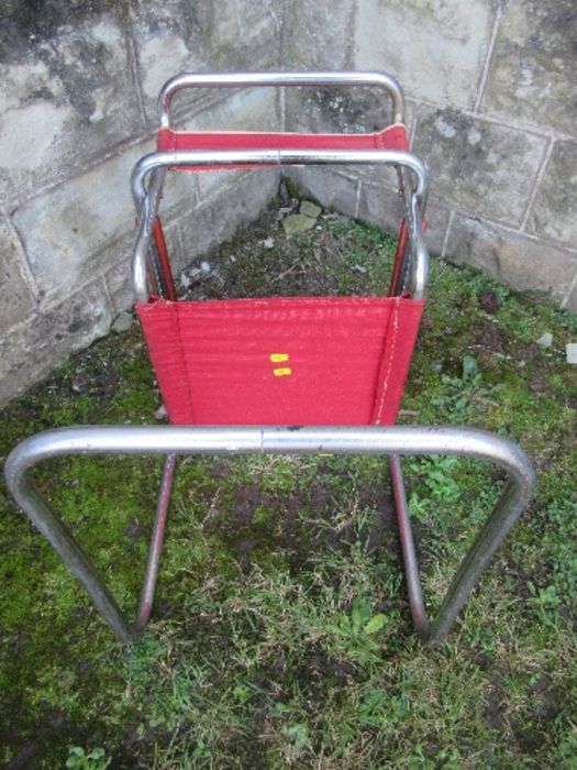 A 1920's Thonet cantilevered tubular steel B34 1/2 child's chair and table set, designed by Marcel - Image 2 of 2