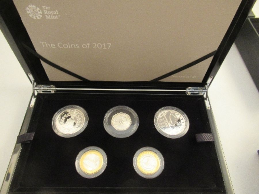 A Royal Mint 2016 UK silver proof Piedfort coin set, together with 2017 and 2018 UK silver proof - Image 6 of 6