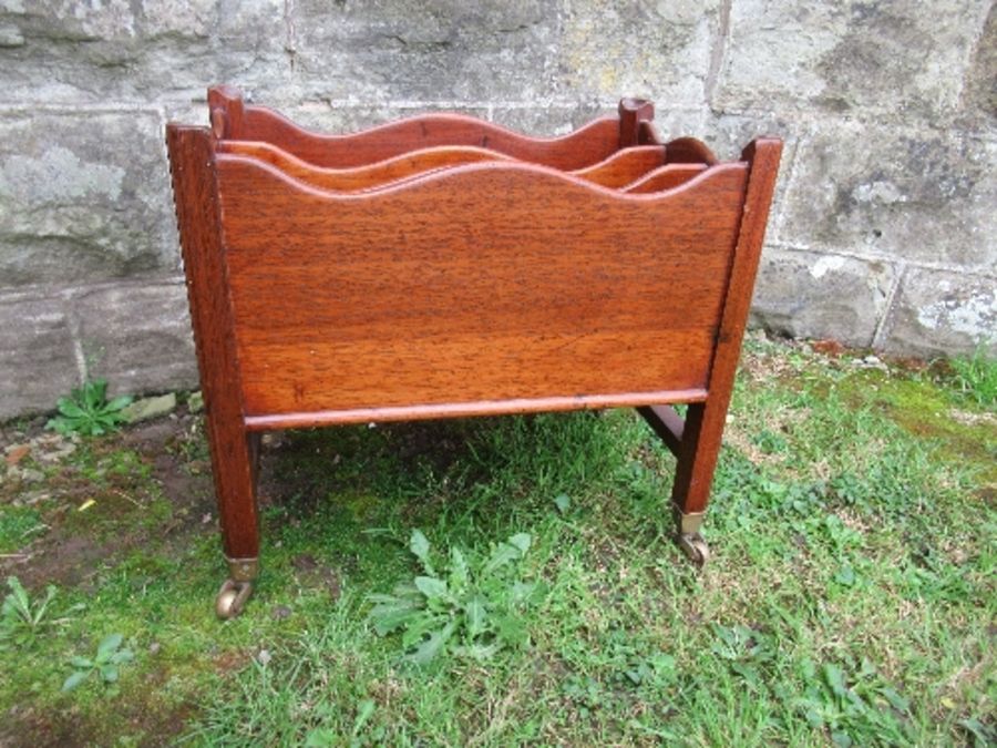 A mahogany Canterbury, width 17ins x height 16.5ins