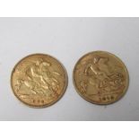 1914 and 1902 half sovereigns