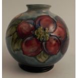 A Moorcroft globular vase, decorated in the Anemone pattern, with script mark to the base, height