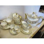 A Flight Barr and Barr part tea service, comprising tea pot, coffee pot, stand, milk jug, four tea