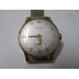 A Baume, 17 jewel gentleman's wristwatch, the reverse engraved 'Worcestershire CCC County