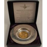 A silver limited edition commemorative dish, produced by The St. James's House Company for the