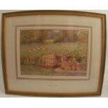 Charles Edward Wilson, watercolour, The Sluice Gate, 7.5ins x 10.5ins