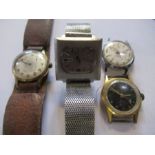 A gentleman's Seiko automatic date watch, together with three other gentlemen's watches
