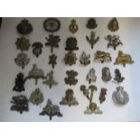 A quantity of British Infantry Regiments of the Line Cap Badges, to include The Leinster,