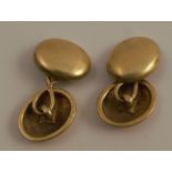 A pair of 18ct gold cufflinks, weight 13g