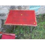 A 1920's Thonet cantilevered tubular steel B34 1/2 child's chair and table set, designed by Marcel