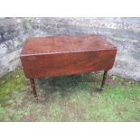A 19th century mahogany pembroke table, 38ins x 48ins x height 28ins