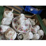 A box of  Royal Norfolk tea and dinner ware