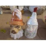 Two Royal Worcester candlesnuffers, Toby and Mr Caudle