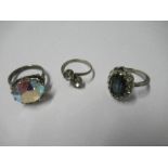 Three costume jewellery rings