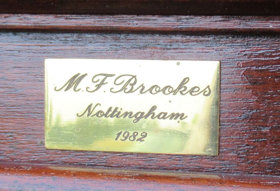 A reproduction mahogany grandmothers clock, with brass dial, height 65ins - Image 3 of 3