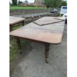 A 19th century mahogany extending dining table, of Gillows style, fully extended 156ins x 56ins,