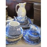 Large quantity of blue and white china, to include jugs, teaware, etc.