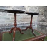 A 19th century dish top tripod table, diameter 20ins x height 27ins, together with a 19th century