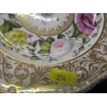 A Stevenson and Hancock Derby plate, decorated with flowers , inscribed S Hancock to the base, and