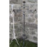 Two metal lamp standards