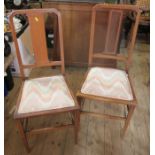 A pair of Edwardian bedroom chairs