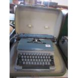 A case Blue Bird typewriter