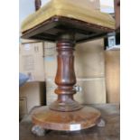 A Victorian rosewood piano stool,