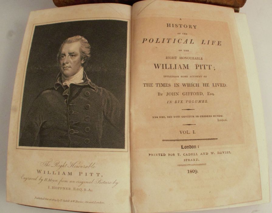 A History of the Political Life of the Right Honourable William Pitt, five volumes, 1809, together - Bild 3 aus 3