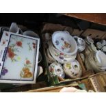 Five boxes of assorted Royal Worcester china, predominantly Evesham, together with Holly Ribbons,