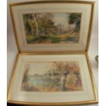 CHC Baldwyn, pair of watercolours, Fall of the Leaf and Autumn in the Woods, dated 1910, 11ins x