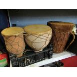 Two tribal style drums