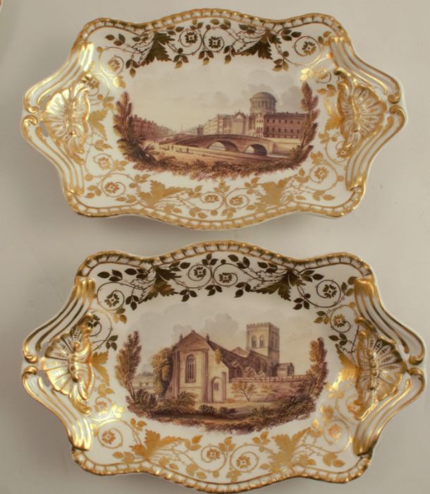 An extensive 19th century Spode service, decorated with named landscape panels to gilt borders, - Image 17 of 20