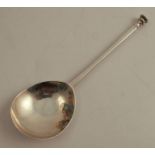 An early 17th century seal top spoon, initialled and dated ME 1634, makers mark possibly TC,