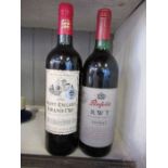 A bottle of Penfolds 1997 Shiraz, together with a bottle of 2009 St Emillion Grand Cru