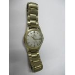 Omega Constellation calendar gentleman's wrist watch, the gilt metal case having silvered dial, with