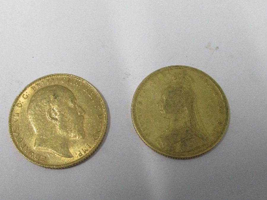 Two gold sovereigns, 1888 and 1910 - Image 2 of 2
