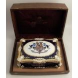 A cased paragon Commemorative porcelain cigar casket, commemorating Sir Winston Leonard Spencer